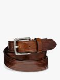 Geox Men's Smooth Leather Belt, Rust