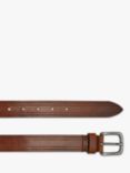 Geox Men's Smooth Leather Belt, Rust