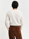 GANT Lambswool Cable Knit Sweater, Cream