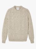 Peregrine Hudson Aran Cable Knit Wool Jumper, Skiddaw