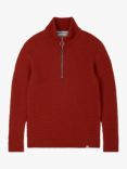 Peregrine Birchall Quarter-Zip Neck Jumper, Orange