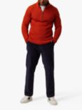 Peregrine Birchall Quarter-Zip Neck Jumper, Orange