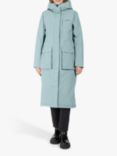 Didriksons Leya Long Parka Coat, Factory Blue