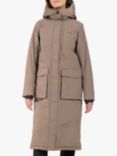 Didriksons Leya Long Parka Coat, Mocha Brown