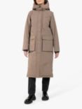 Didriksons Leya Long Parka Coat, Mocha Brown