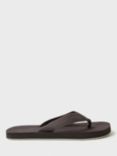 Crew Clothing Daniel Flip Flops, Chocolate Brown