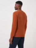 Crew Clothing Cable Knit Cotton Jumper, Red