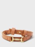 Crew Clothing Leather Skinny Snaffle Waist Belt, Tan