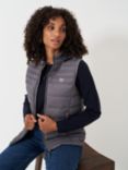 Crew Clothing Lightweight Hooded Gilet, Pewter Grey