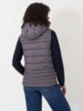 Crew Clothing Lightweight Hooded Gilet, Pewter Grey