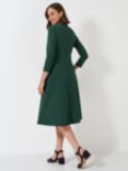 Crew Clothing Eva Ponte Dress, Dark Green