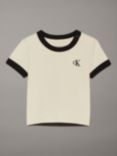 Calvin Klein Baby Logo T-Shirt, Whitecap Grey