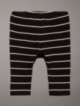 Calvin Klein Baby Striped Ribbed Leggings, Black