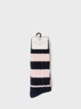 Crew Clothing Thick Stripe Socks, Pack of 2, Pastel Pink