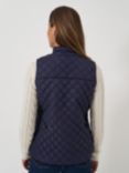 Crew Clothing Diamond Quilted Gilet, Navy