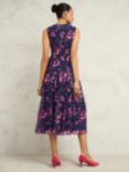 Hobbs Petite Bethany Floral Dress, Navy/Pink