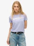 Superdry Sport Luxe Graphic T-Shirt, Dull Purple