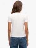 Superdry Sport Luxe Graphic Fitted T-Shirt, Brilliant White