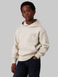 Calvin Klein Jeans Kids' Bonded Pique Hoodie, Pelican