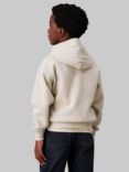 Calvin Klein Jeans Kids' Bonded Pique Hoodie, Pelican