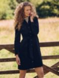 Crew Clothing Elsie Corduroy Shirt Dress, Navy Blue