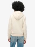 Superdry Luxe Metallic Logo Hoodie, Oat Cream Marl