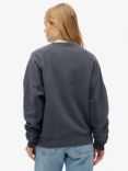 Superdry Sport Luxe Panelled Loose Crew Sweatshirt, Ebony