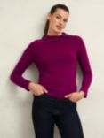 Hobbs Talia Wool Cashmere Blend Jumper, Dahlia Purple