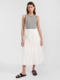 Hobbs Soho Tiered Skirt, White