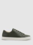 Reiss Luca Tumbled Trainer, Forest Green