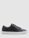 Reiss Luca Tumbled Trainer, Dark Navy