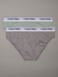 Calvin Klein Kids' Bikini Briefs, Pack of 2, Jadeite/Grey Heather