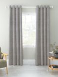 John Lewis Boucle Textured Weave Pair Blackout Lined Eyelet Curtains