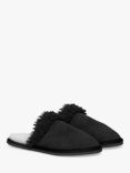 Celtic & Co. Men's Sheepskin Mule Slippers, Black