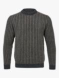 Celtic & Co. Wool Contrast Stitch Jumper, Charcoal