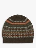 Celtic & Co. Men's Lambswool Fair Isle Beanie, Olive