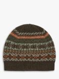 Celtic & Co. Men's Lambswool Fair Isle Beanie, Olive