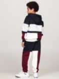 Tommy Hilfiger Kids' Colour Block Fleece Hoodie, Red White Blue