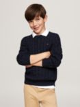 Tommy Hilfiger Cotton Cable Jumper, Desert Sky