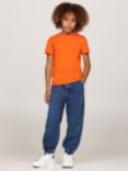 Tommy Hilfiger Kids' Essential Cotton T-Shirt, Orange Thunder