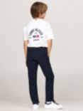 Tommy Hilfiger Kids' Checkerboard Corduroy Trousers, Desert Sky