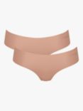 sloggi ZERO Microfibre Hipster Knickers, Pack of 2, Cameo Brown