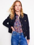 Boden Military Ponte Jacket, Navy