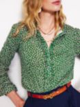 Boden Caroline Jersey Shirt, Green/Multi