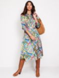 Boden Kate Satin Shirt Dress, Multi