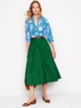 Boden Isabella Taffeta Midi Skirt, Pine