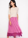 Boden Tulle Tiered Maxi Skirt, Pink