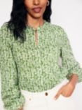 Boden Marina Leaves Jersey Shirt, Green