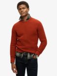 Superdry Textured Crew Knitted Jumper, Autumnal Orange