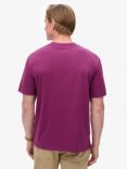 Superdry Travel Postcard Chest Print T-Shirt, Magenta Purple